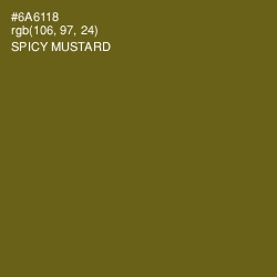 #6A6118 - Spicy Mustard Color Image